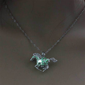 Glow In The Dark Horse Necklace