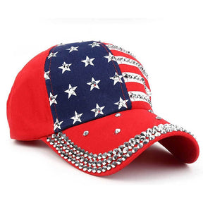 Crystal USA Flag Cap