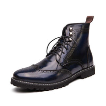 Brogue Garnet Leather Boots