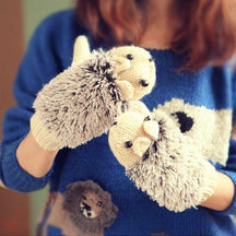 Gloves - Hedgehog Knitted Mittens