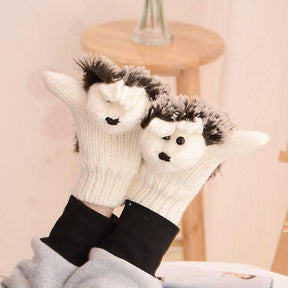 Gloves - Hedgehog Knitted Mittens