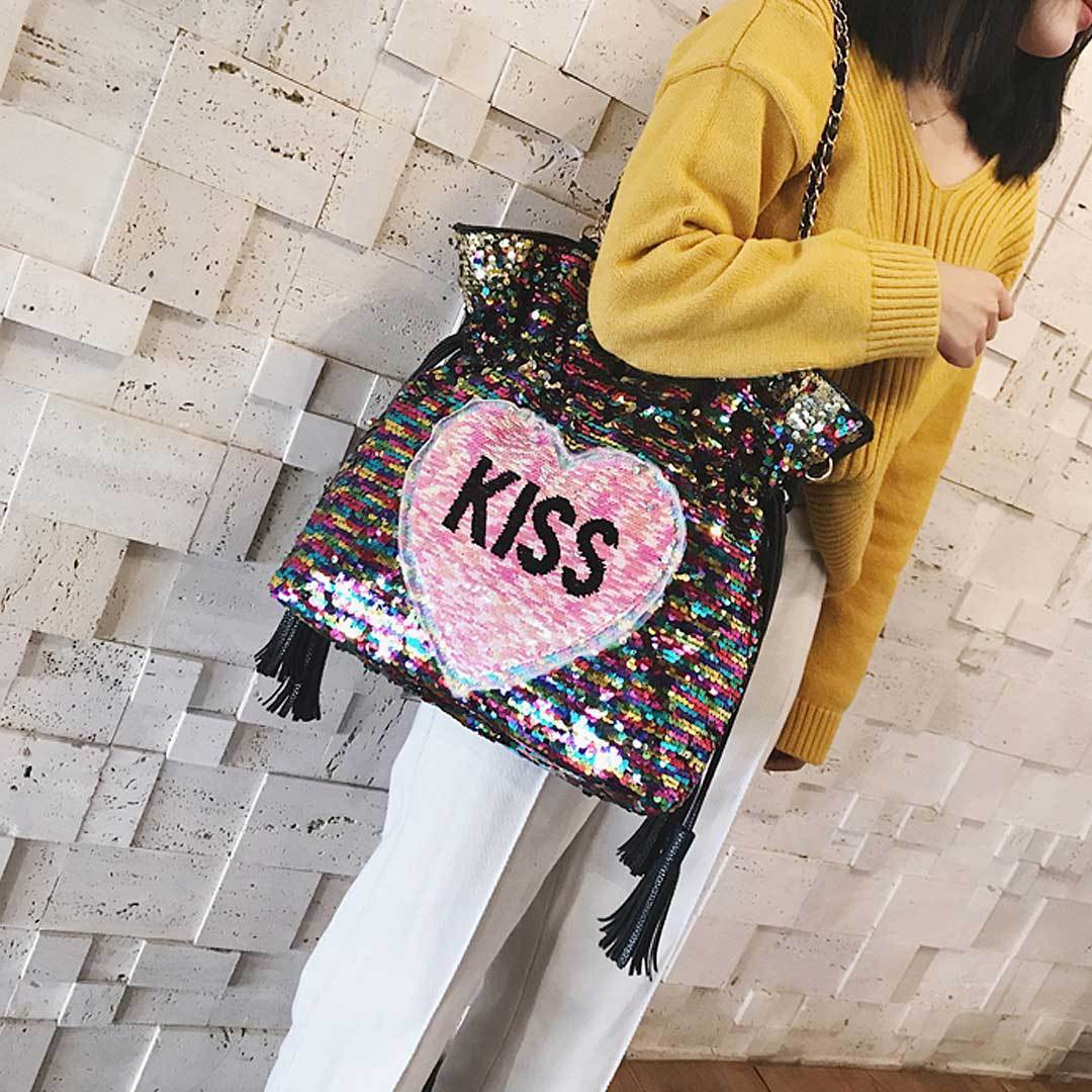 Kiss Sequins Bag