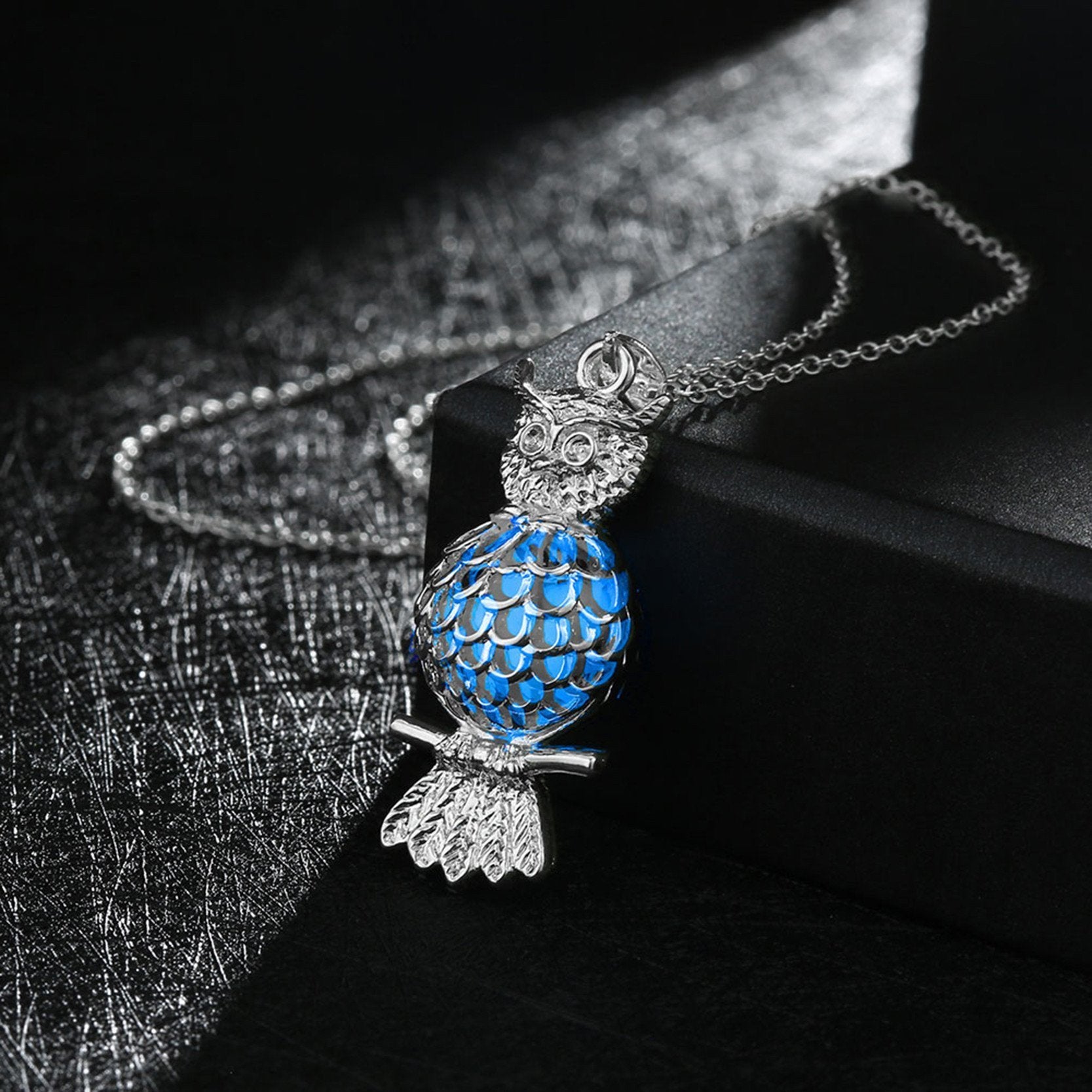 Pendant Necklaces - Glowing In The Dark Owl Necklace