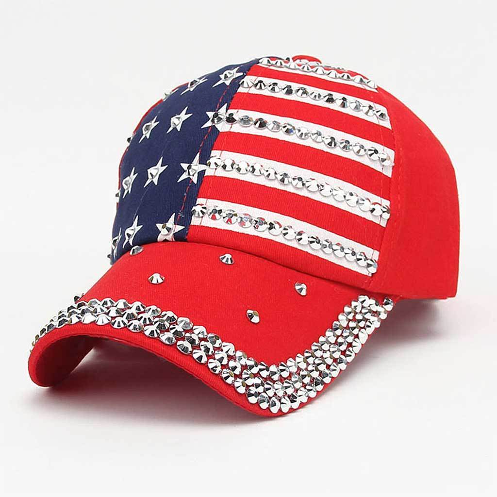 usa crystal flag cap 4th july sale discount